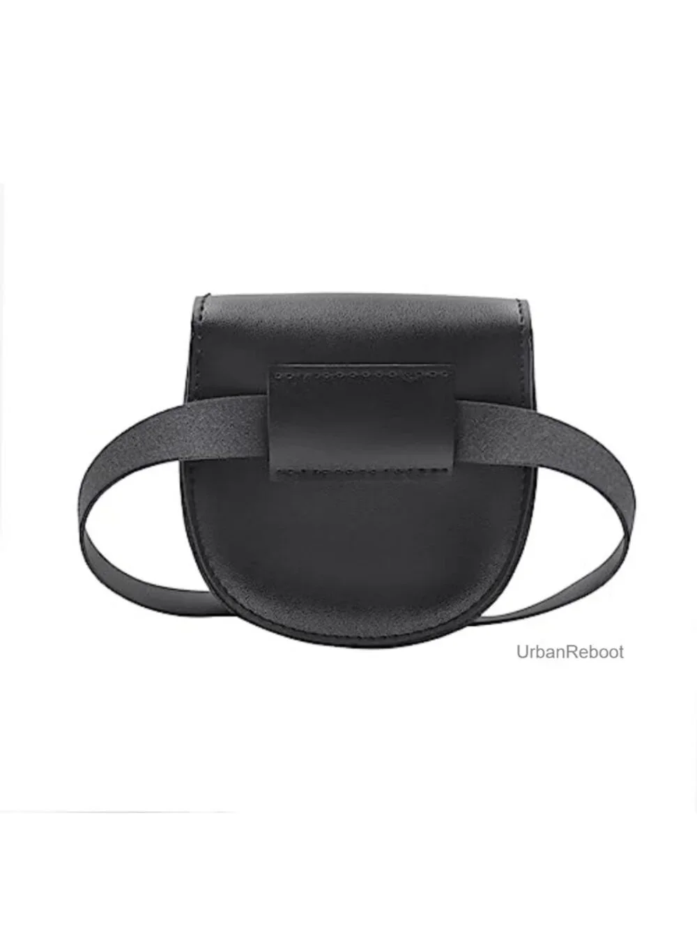 Mini PU Leather Saddle Crossbody Purse Flap Button Closure Adjustable Strap